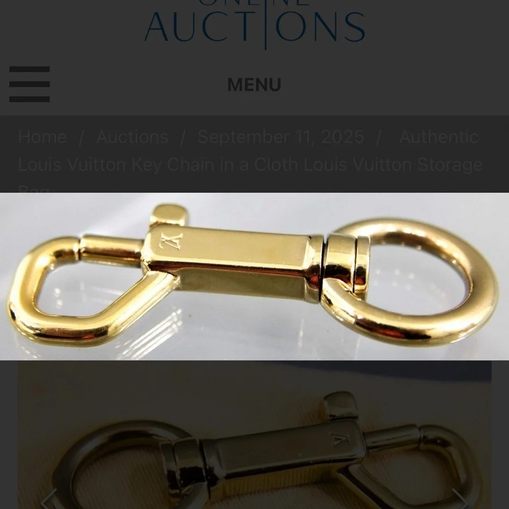 Authentic Louis Vuitton Shiny Gold Key Holder